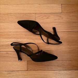 Yves Saint Laurent Vintage Black Strappy Heels 38